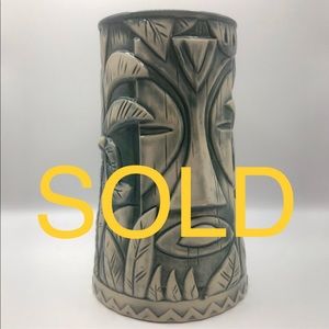 The Kon Tiki Mug Oakland California Munktiki Woody Miller Teal Blue 40 Oz HUGE!